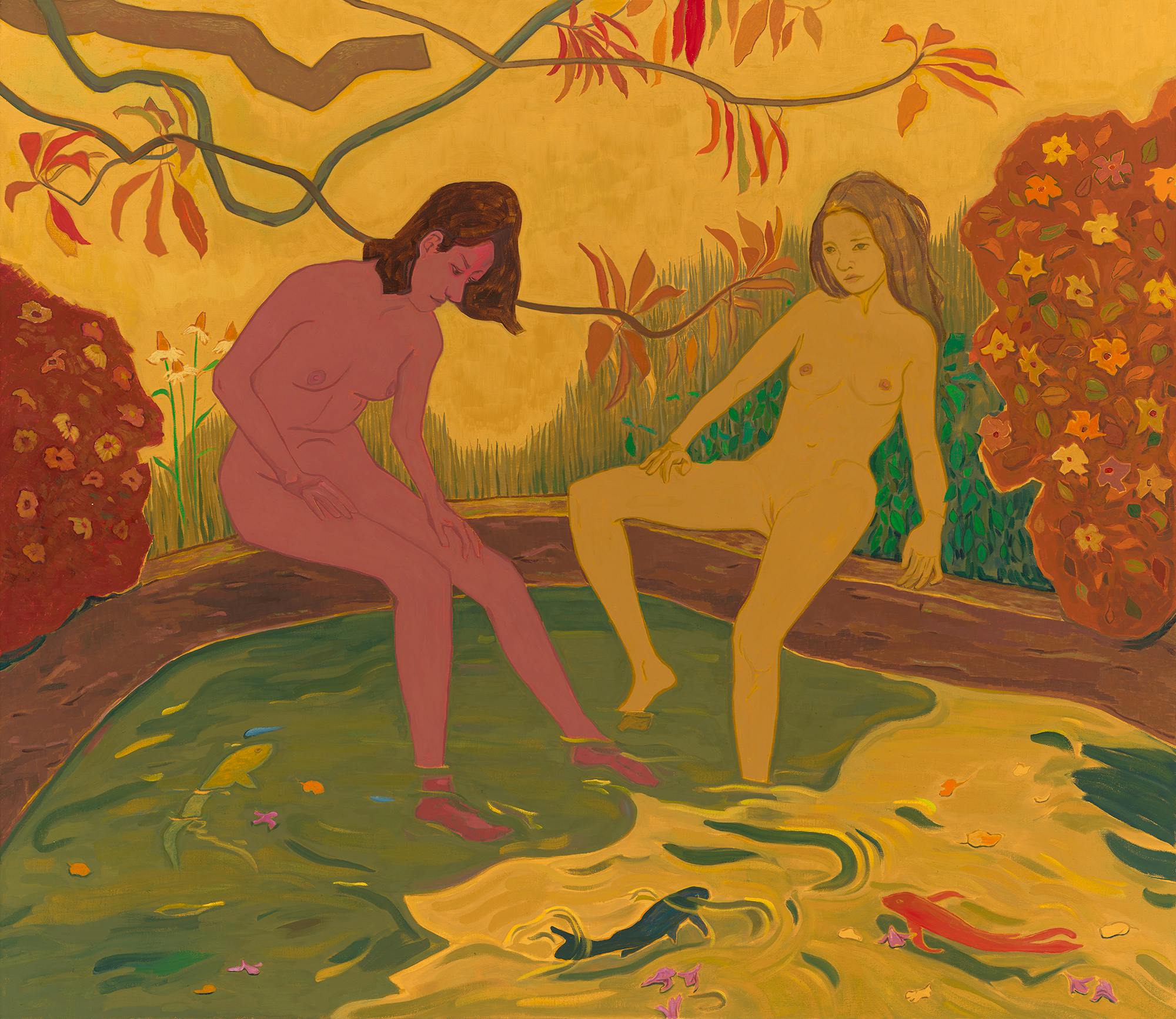Two Figures, 130x150cm, Oil on Linen, 2021