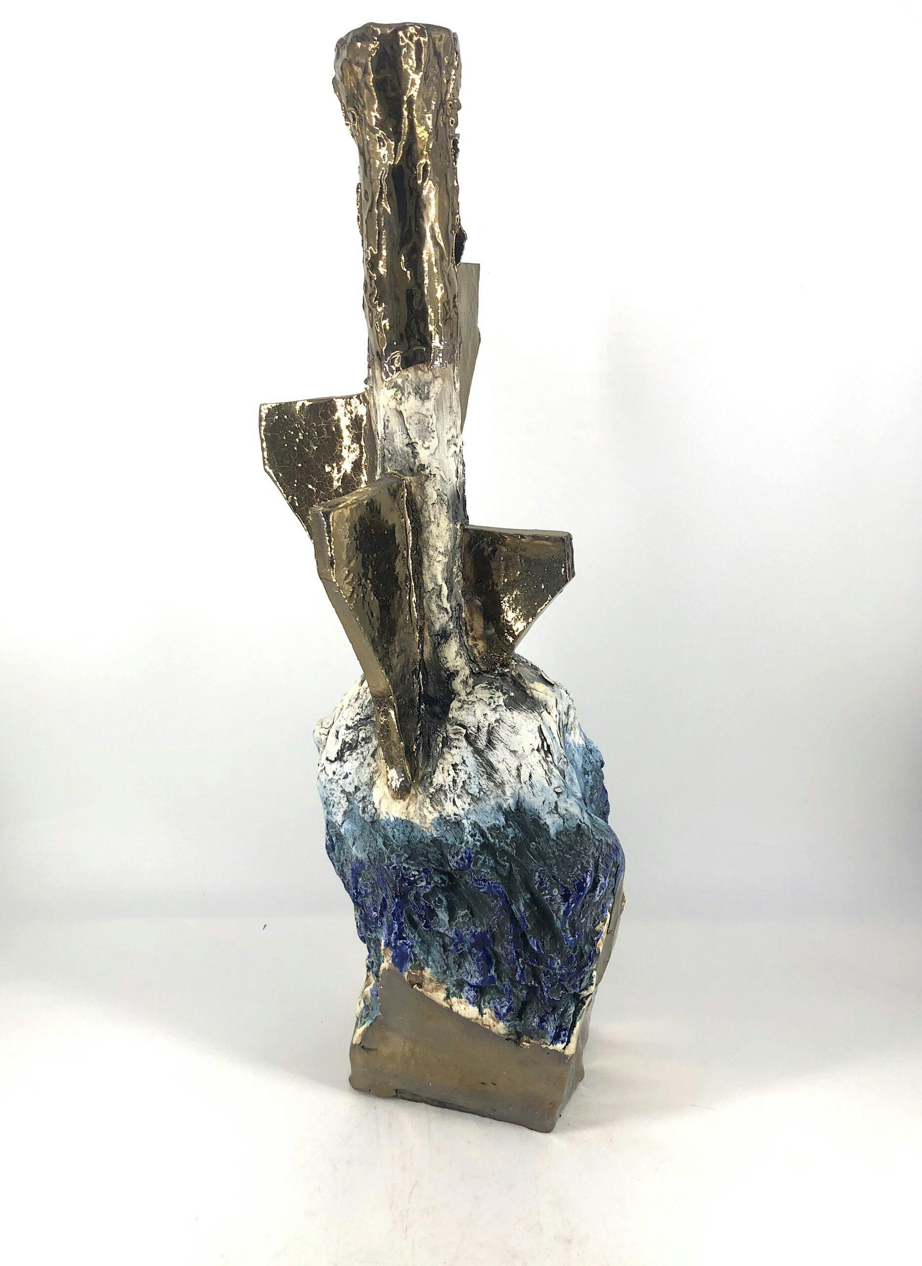 Remains – 2020 – Ara Dolatian – Earthenware, glaze, oxide – 43cm h 14cm w 13cm d – $2500