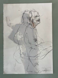 11. Life Drawing John-Millie, 2022, mixed media on paper, 50.0 x 35.0 cm