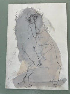 14. Life Drawing Tijana-Megan, 2022, mixed media on paper, 50.0 x 35.0 cm