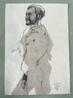 6. Life Drawing AccadiaPascal, 2018, mixed media on paper, 50.0 x 35.0 cm